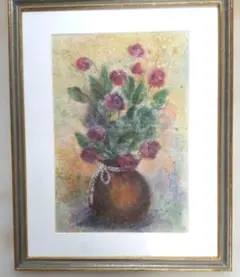 「真作」小阪正次「丹波壺とほうずき」静物画　油彩画　額装　サイン有り　F6号 真作」小阪正次「丹波壺とほうずき」静物画 油彩画 額装 サイン有り F6