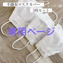 専用ページ☆不織布マスクカバー 3枚セット マスクカバー ハンドメイド