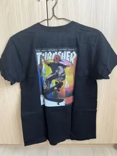 THRASHER グラフィックプリント Tシャツ 黒