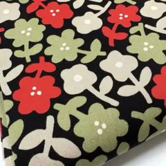 生地ハギレ　花柄　北欧柄ぐみ柄COTTON こばやし　キャンバス地　カラフル