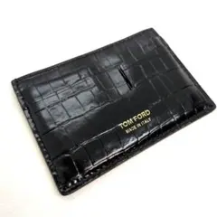 トムフォード Tライン マネークリップ ウォレット レザー クロコダイル