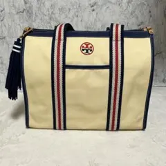 TORY BURCH トリーバーチ キャンバストート バッグ ロゴ刺繍