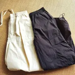ユニクロ パンツ 2本セット パラシュート イージーカーゴのサムネイル
