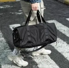 【軽量大容量】2WAYボストンバッグ 黒 旅行 ジム 出張 男女兼用