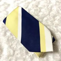ORIHICA ストライプネクタイ　ネイビー&イエロー