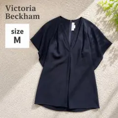 Victoria Beckham Vネック チュニック UK8 シルク混 黒のサムネイル