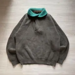 イタリア製 Brioni Roma ウール×アンゴラ 襟付き ニット