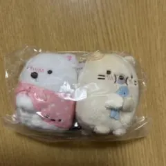 すみっコぐらし　てのりぬいぐるみ　しろくま　ぶるぶる　ねこ　もぐもぐ