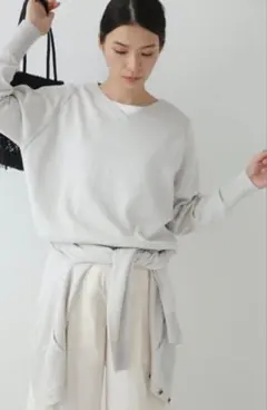 ペーパーヤーンプルオーバーニット human woman ヒューマン ウーマン