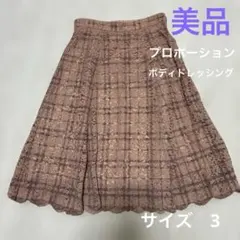 美品☆プロポーションボディドレッシング　レ−ススカ−ト　3
