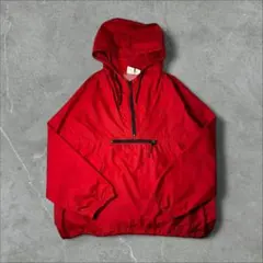 90s ロシア製 OLD GAP パッカブル ナイロンアノラックパーカー 赤