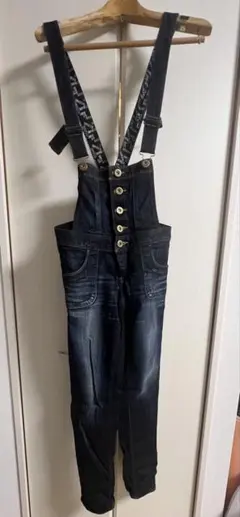 ダークデニム サロペット