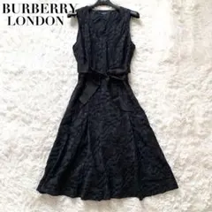 極美品✨バーバリー ワンピース シャドーチェック シルク リボン ベルト 38