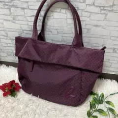 【美品】アニエスベー ドット柄ナイロントートバッグ