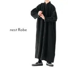 nest Robe リネン配色メローワンピース ブラック です(´◡` )♩