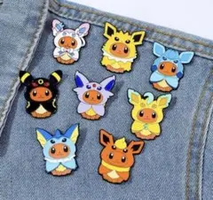 ポケモン　イーブイポンチョ　ブイズ　ピンバッジ　8個