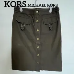 KORS MICHAEL KORS カーキ 台形スカート 4 日本製のサムネイル