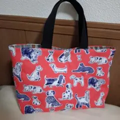 お正月SALE　キャス・キッドソンデニム生地　トートバッグ(バックインバック)