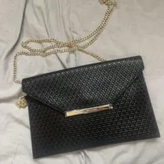 TOMMY HILFIGER ブラック パーティーバッグ