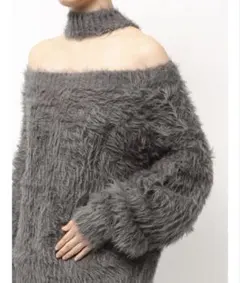 GYDA シャギーチョーカーニットトップス