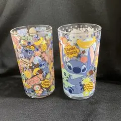 スティッチ デザイン グラス 2個セット