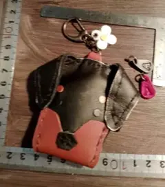 【101】本革ダックスフント　ブラックタン犬コインケース