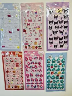 ボンボンドロップシールセット サンリオ 立体ステッカーセット 6シート