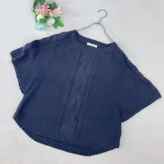 rspas liliy【LL】サマーニット　ドルマンスリーブ風　ケーブル編み