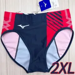 ミズノ　女子陸上レーシングショーツ　2XLサイズ　ネイビー×レッド　新品