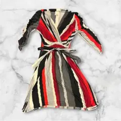 Sassia ストライプ 柄ラップドレス サイズ2