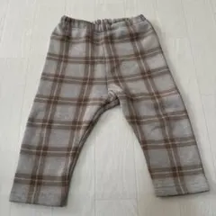茶色系チェック 80サイズ パンツ