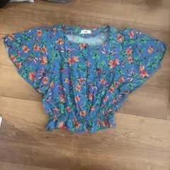 美品　RCWB　花柄ネイビー半袖シャツのサムネイル