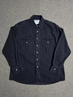 STUDIO NICHOLSON デニムシャツ ブラック S(L)未使用のサムネイル