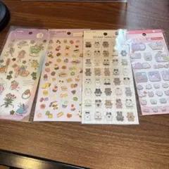 多様なデザインのシール4シートセット