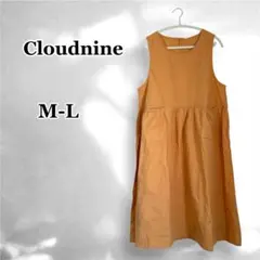 新品 クラウドナイン ノースリーブ ロングワンピース M オレンジ 綿 Aラインのサムネイル