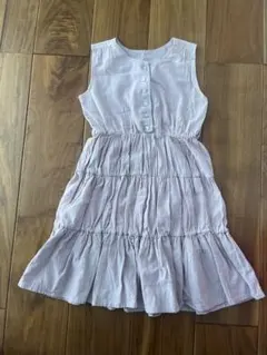 ノースリーブ 薄いピンク 【美品】ワンピース 130cm~