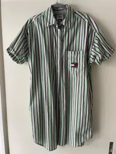 ⭐️美品⭐️TOMMY JEANS 半袖 シャツワンピース ストライプ Sのサムネイル