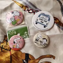 スヌーピー 缶バッジ 4点セット SNOOPYのサムネイル
