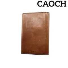 【COACH】 コーチ　三つ折り財布 レザー ブラウン　コンパクト財布　正規品