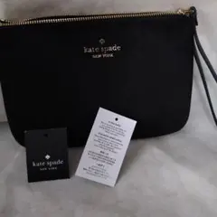 kate spade 黒 ナイロンポーチ