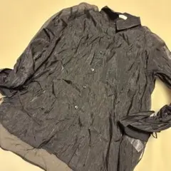 earth ブラック系 ロングシャツ フリーサイズ