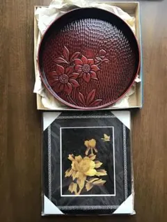鎌倉彫り 花彫刻 盆 - メルカリ