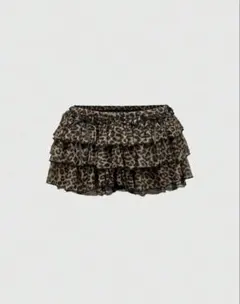 SHEIN ヒョウ柄スカート レオパードフリルスカート