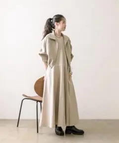【mystic】ニットブルゾンワンピースSET