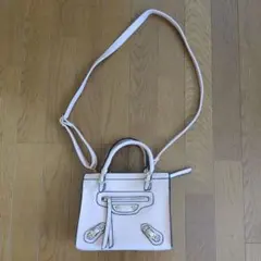 Firanoサイドファスナー2WAYショルダートートバッグ　ハンドバッグ　ピンク