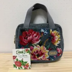 FEILER 花柄グレー ハンドバッグ