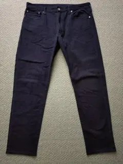 厚地ダークブルー ストレートチノパン　36