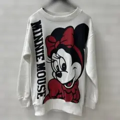 値下げ 80s USA製 ディズニー ミニーマウス 両面プリント スウェット S