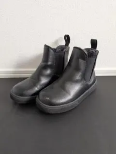 GLOBAL WORK キッズ 19cm ブラック サイドゴアブーツ ボア仕様