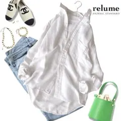 ジャーナルスタンダードレリューム◆リネン　コットン　長袖シャツ　羽織り　ゆったり